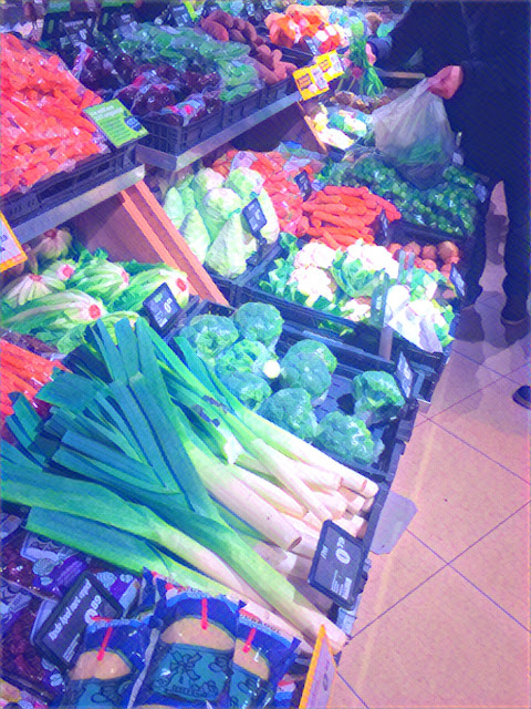 Groenteassortiment in de supermarkt