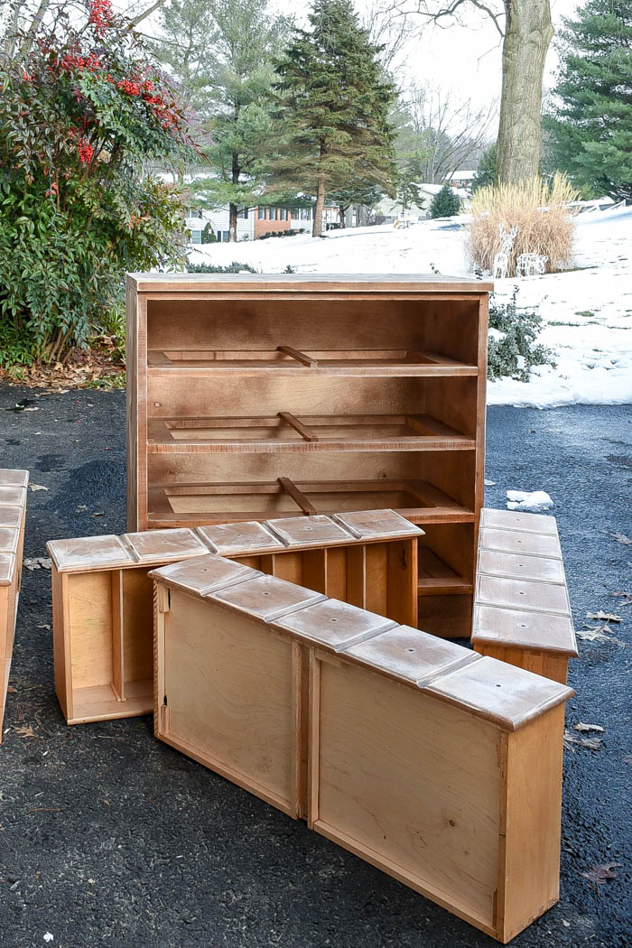 Sanding dated wood dresser