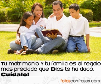 IMAGEN CON FRASE DE REFLEXION PARA EL MATRIMONIO Y FAMILIA