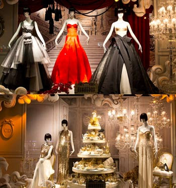 Christian Dior window display at Printemps, Paris