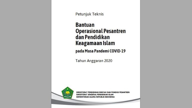 Petunjuk Teknis BOP Pesantren Di Masa Pandemi Covid-19