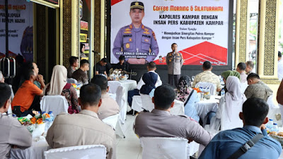 Coffee Morning Polres Kampar dan Insan Pers Berjalan Khidmat