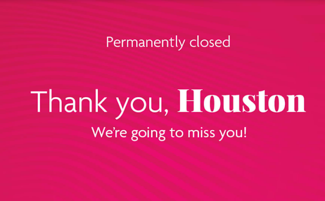 The goodbye image for AG Houston, stating it's permanently closed.