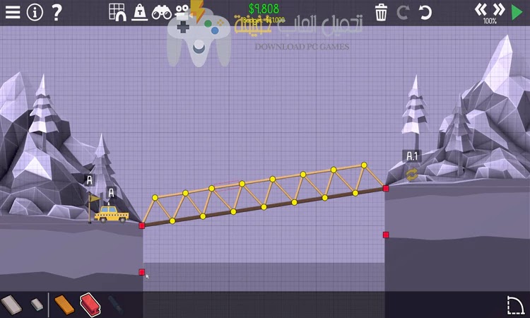 تحميل لعبة بناء الجسور Poly Bridge للكمبيوتر مجانًا مضغوطة