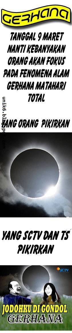 Gambar meme gerhana matahari 9 maret plus kata-kata lucu 