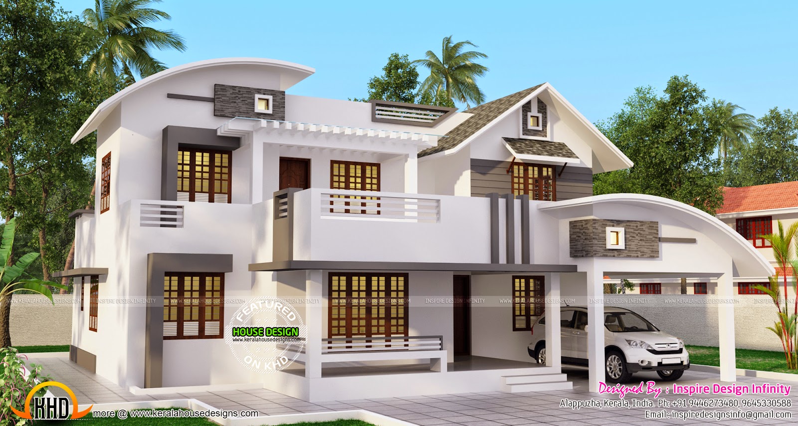  Kerala  Home  Designs  Photos In Double  Floor  Modern Design 