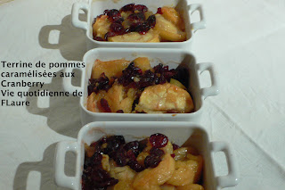 Vie quotidienne de FLaure: Terrine de pommes caramélisees aux Cranberry