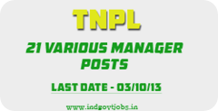 TNPL Jobs 2013