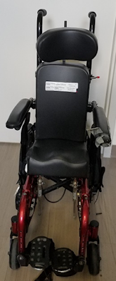 red pediatric wheelchair photo