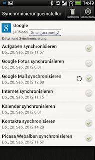 instruction syncronize google mail