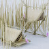 Amazing new Penda treetop hotel giant bamboo sleeping tipi nests snuggled lush forest canopy