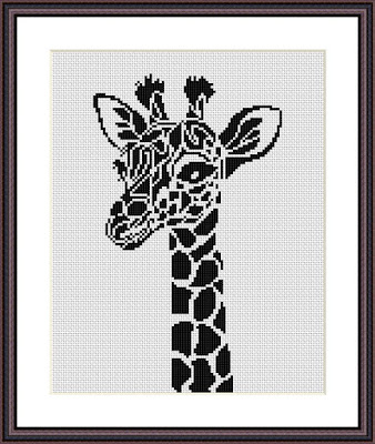 Giraffe cross stitch pattern