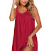Women's Day Wide Shoulder Strap Halter in Pleated Design of Sleeveless Nightgown for Her, Sister, Wife, Mom and Teacher