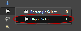 The Ellipse Select Tool.