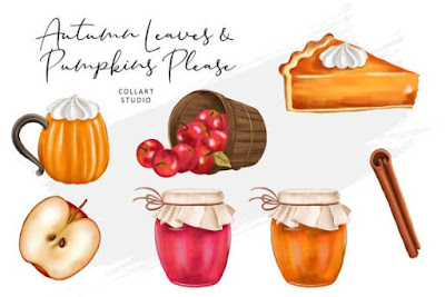 Autumn Food, Fall Illustrations, Clipart