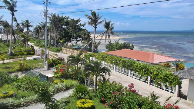 beautiful view of external surroundings from the vernada of La Luna Beach Resort in Sulangan Guiuan Eastern Samar