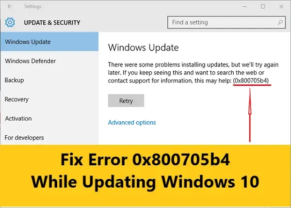 Fix Error 0x800705b4 While Updating Windows 10