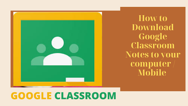 How to download google classroom notes in PC?| how to download pdf file from google classroom | Google class notes ko download kaise kare pc/mobile mein