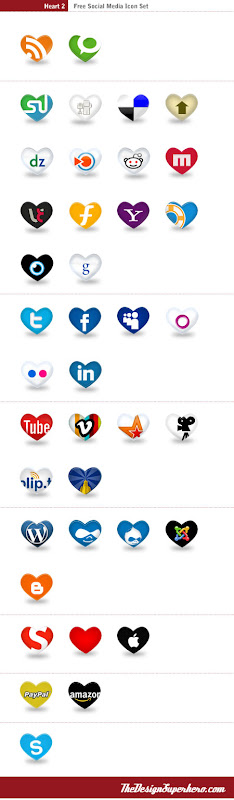 Heart v2: Free Social Iconset in Heart Shape