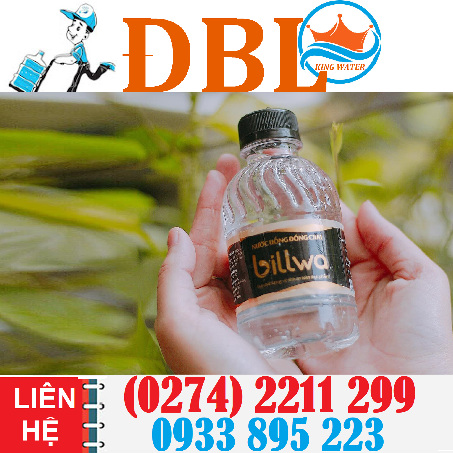 Nước suối Billwa chai 200ml- Thùng 24 chai, 48 chai