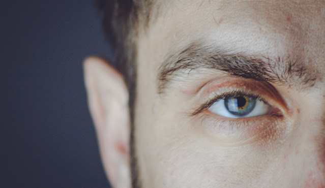 Man's eye closeup