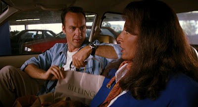 Michael Keaton (left) with Pam Grier in Quentin Tarantino's Jackie Brown