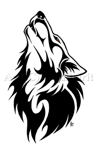 tattoo wolf. tribal wolf tattoos.