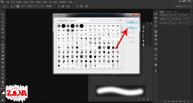 Cara Memasukan Brush Baru ke Adobe Photoshop CS6