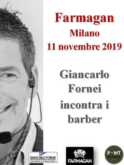 Formazione Barber: Giancarlo Fornei in Farmagan Milano per formare i barber (11 novembre 2019)!