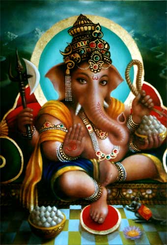 Slokas on Lord Ganesh - elephant-headed Hindu god of beginnings