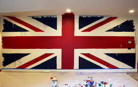 the Beatles Union Jack Painted Wall Mural