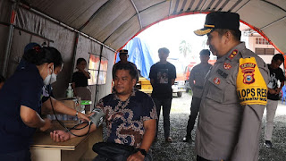 Polres Toraja Utara Gelar Bakti Kesehatan Untuk Para Petugas Pemilu 2024