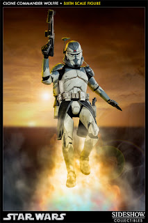 Sideshow Collectibles 1/6 Scale Star Wars Clone Wars Commander Wolffe Figure