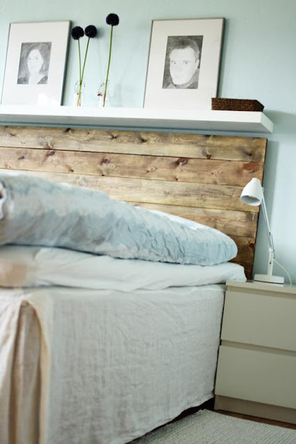 DIY Wood Headboard with Shelves