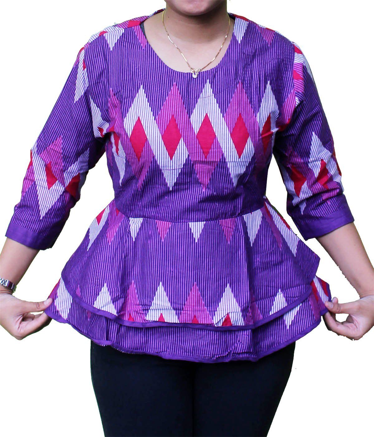 20 Model Baju Batik Wanita Gemuk Modis Untuk Kerja Terbaru