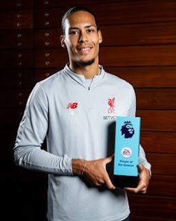 Liverpool's Virgil Van Dijk becomes the third defender to win the Premier League Player of the Season award for 2018-19