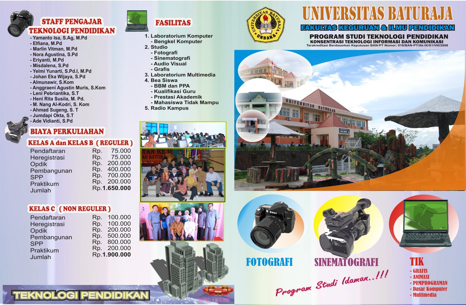 Contoh Desain Brosur Universitas ~ Desain Grafis