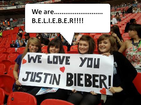 obsessive justin bieber fans. It#39;s actually Justin Bieber