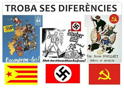 troba ses diferències, Catalunya, nazis, comunisme, mallorquí, Cup, escombrem-los