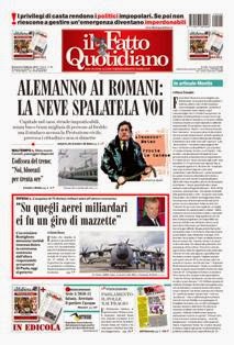 Il Fatto Quotidiano del 5 Febbraio 2012 | ISSN 2037-089X | TRUE PDF | Quotidiano | Cronaca | Politica
Il quotidiano è edito dal 23 settembre 2009. L'uscita del giornale è stata preceduta da una lunga fase preparatoria iniziata il 28 maggio 2009 con l'annuncio del nuovo quotidiano dato sul blog voglioscendere.it da Marco Travaglio.
Il nome della testata è stato scelto in memoria del giornalista Enzo Biagi, conduttore del programma televisivo Il Fatto, mentre il logo del bambino con il megafono si ispira al quotidiano La Voce, in omaggio al suo fondatore Indro Montanelli.
L'editore ha manifestato la volontà di rinunciare ai fondi del finanziamento pubblico per l'editoria e di sovvenzionarsi soltanto con i proventi della pubblicità e delle vendite, e di usufruire solo delle tariffe postali agevolate per i prodotti editoriali sino alla loro abrogazione nell'aprile 2010.