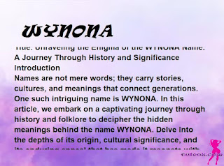 meaning of the name "WYNONA"