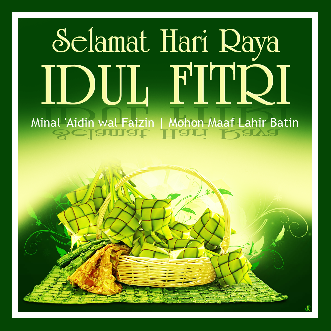 DP BBM Gambar Kata2 Ucapan Lebaran Idul  Fitri  1438 H 2021 