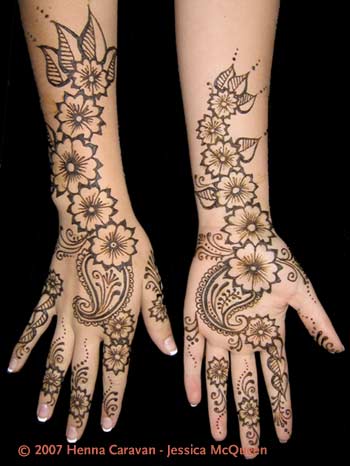 arm henna pattern