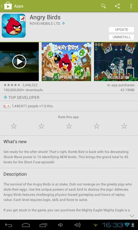 Tombol Play Store lama