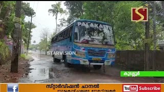 വാട്ടര്‍ അതോറിറ്റിയുടെ കുടിവെള്ള പൈപ്പ് ലൈന്‍ പൊട്ടിയൊഴുകി റോഡ് തകരുന്നു. 