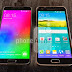 Samsung Galaxy F pictured next to S5, has extra thin bezels