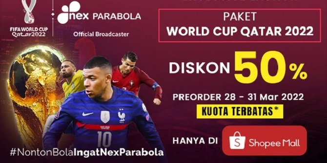 Nex Parabola Tawarkan Diskon Spesial Nonton Piala Dunia 2022, Begini Cara Dapatkannya