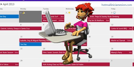 calendario de Outlook.Com para empresas