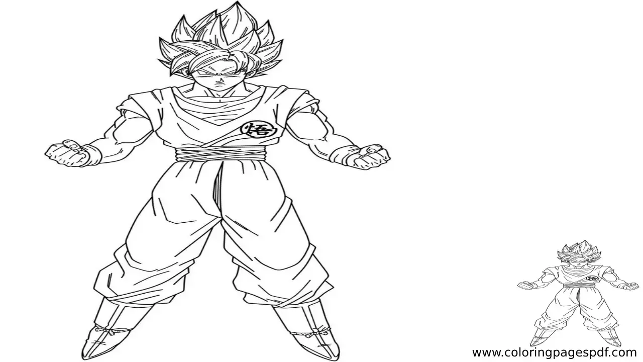 Coloring Page Of Goku Super Saiyan