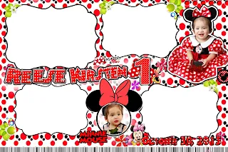 Minnie Mouse Photo Booth Template for First Birthday